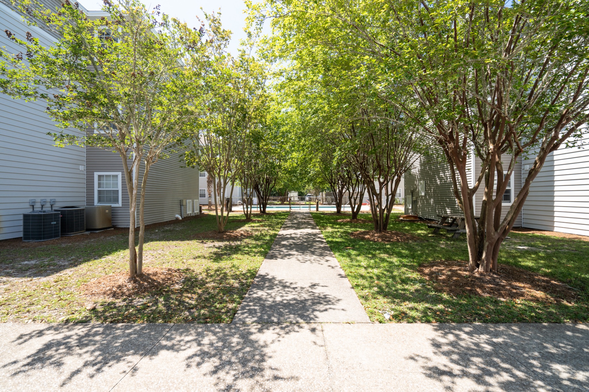 Landscaped walkway at Hunters Bay